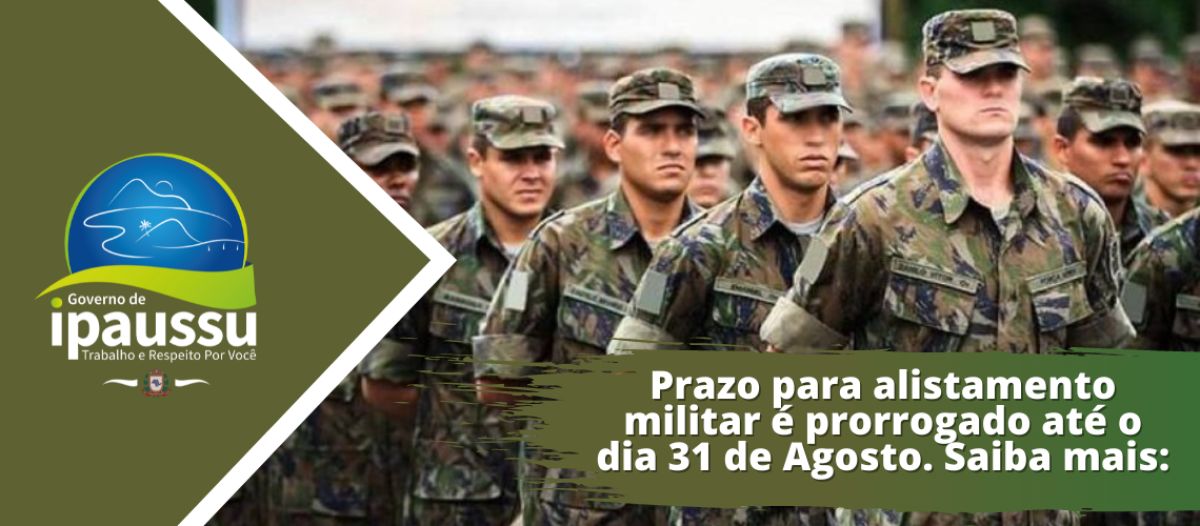 Prorrogado o prazo para alistamento militar em 2021